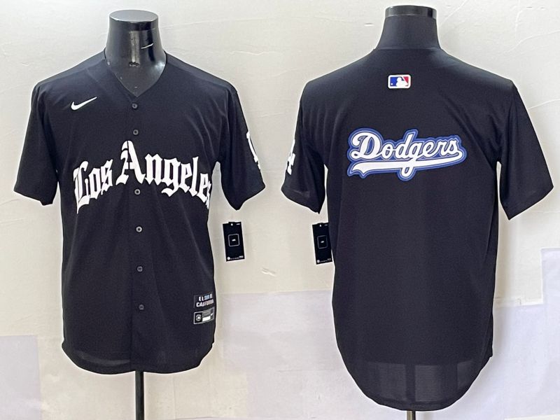Men Los Angeles Dodgers Blank Black Five generations Joint Name 2025 Nike MLB Jersey style 61->los angeles dodgers->MLB Jersey